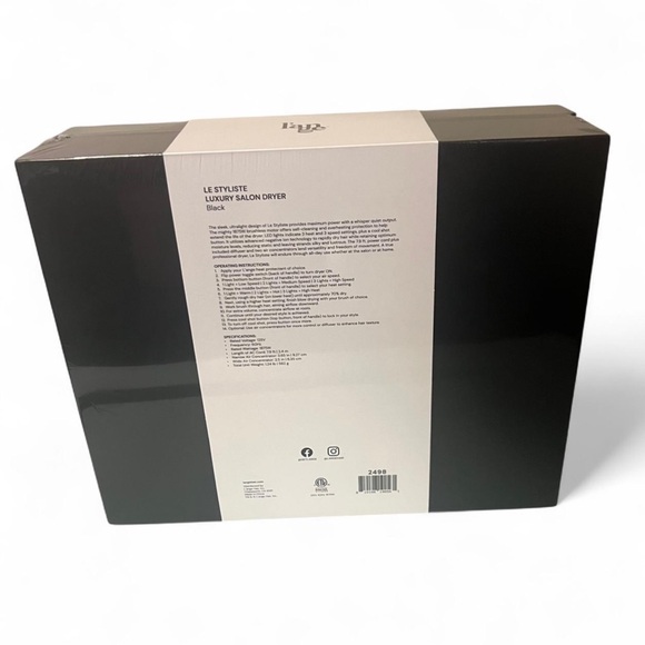 L’ANGE Le Styliste Luxury Salon Dryer – Black – NEW IN SEALED BOX - Picture 9 of 13